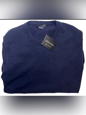 Phenix Navy Crewneck Sweater - Men's Classic Knit